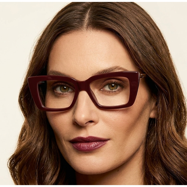 Bottega Veneta Bv1448o Eyeglasses Burgundy Acetate Square
